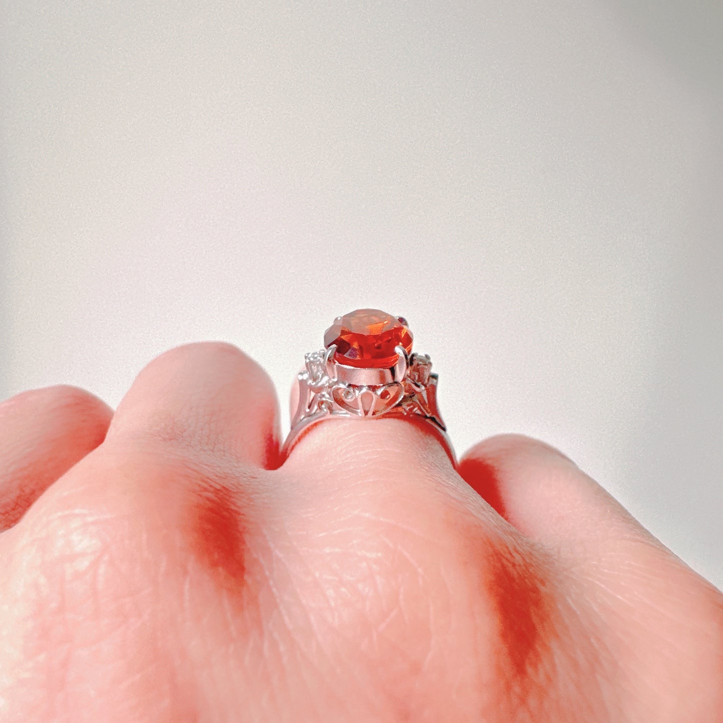 Pt900 シトリン リング #11.7