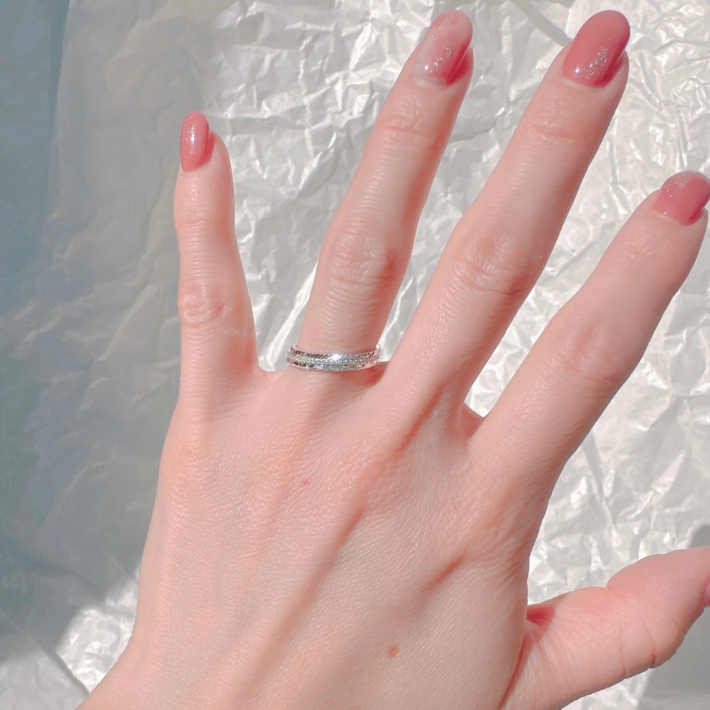 【オーダー】リフレクションリング スラッシュ 1mm SV925