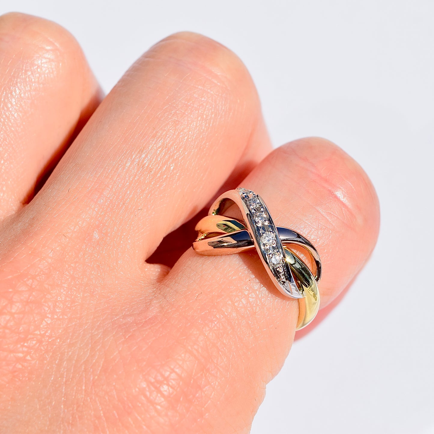 Pt900 / K18 ダイヤリング #11