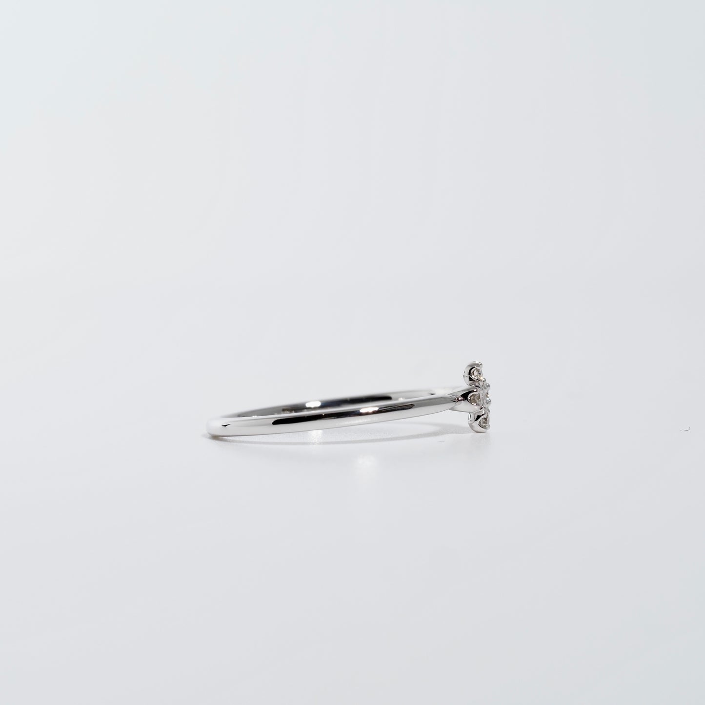 K18WG フラワーモチーフリング #15