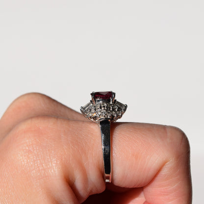 Pt900 オーバルカット ルビー リング #14