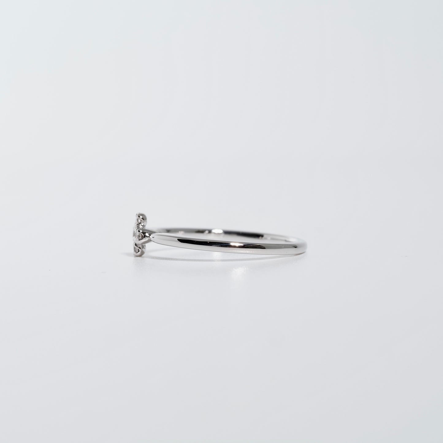 K18WG フラワーモチーフリング #15