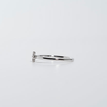 K18WG フラワーモチーフリング #15