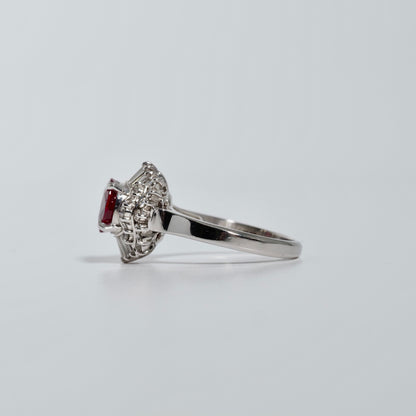 Pt900 オーバルカット ルビー リング #14