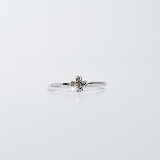 K18WG フラワーモチーフリング #15