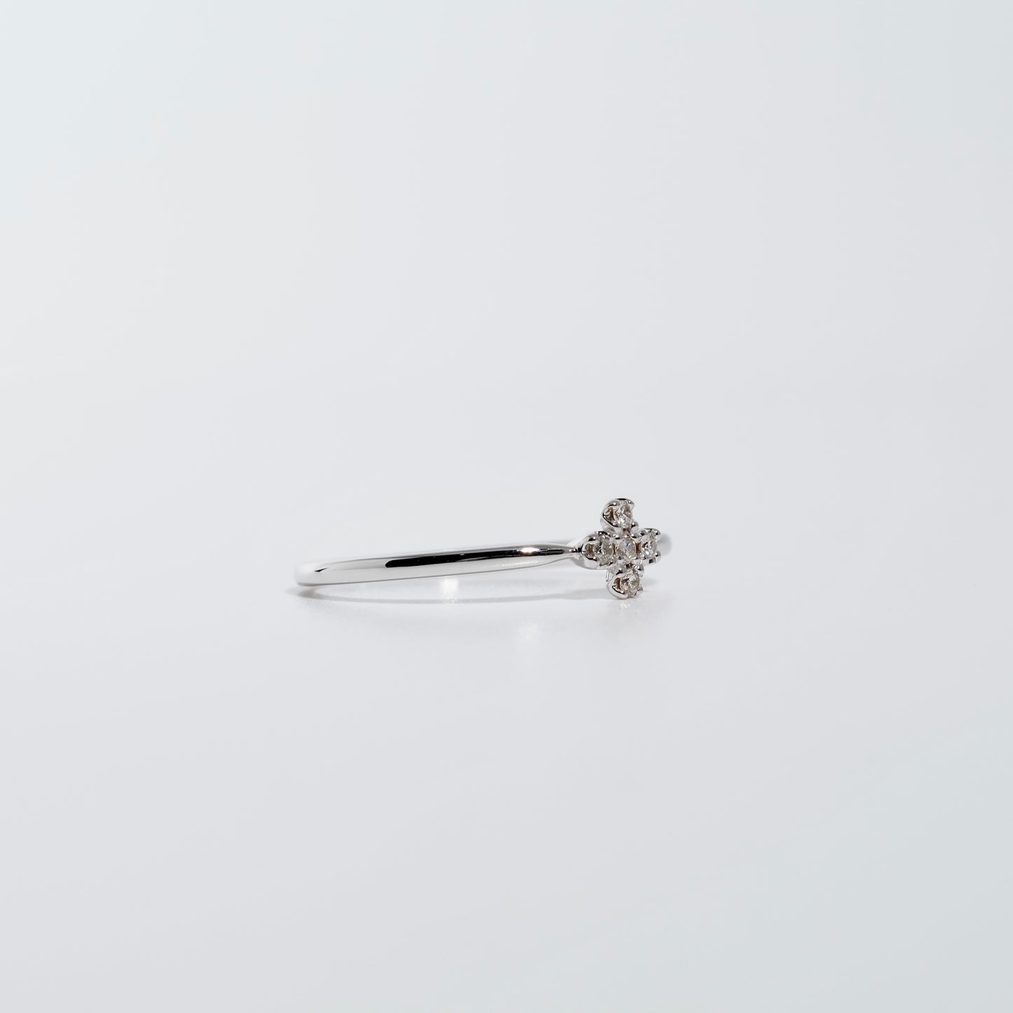 K18WG フラワーモチーフリング #15