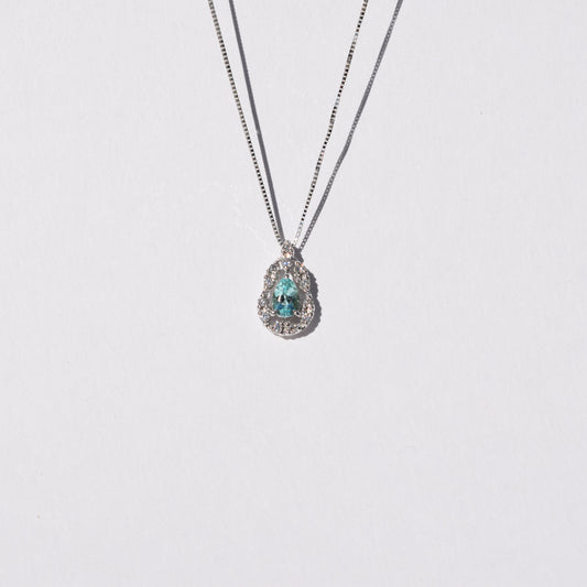 K18WG パライバトルマリン ネックレス