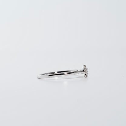 K18WG フラワーモチーフリング #15