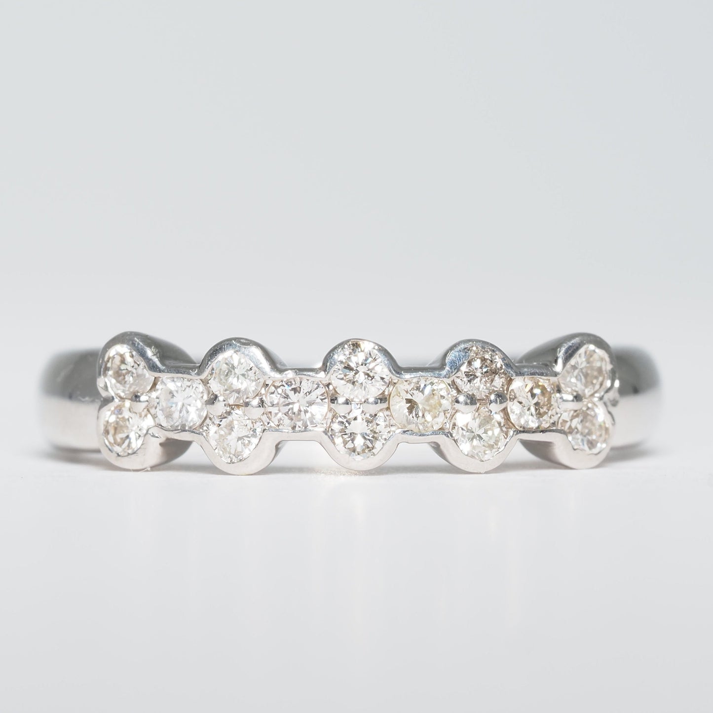 Pt900 リボンダイヤリング #7