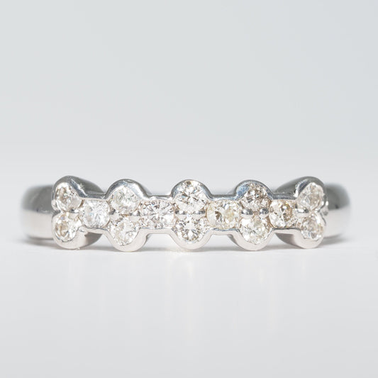 Pt900 リボンダイヤリング #7