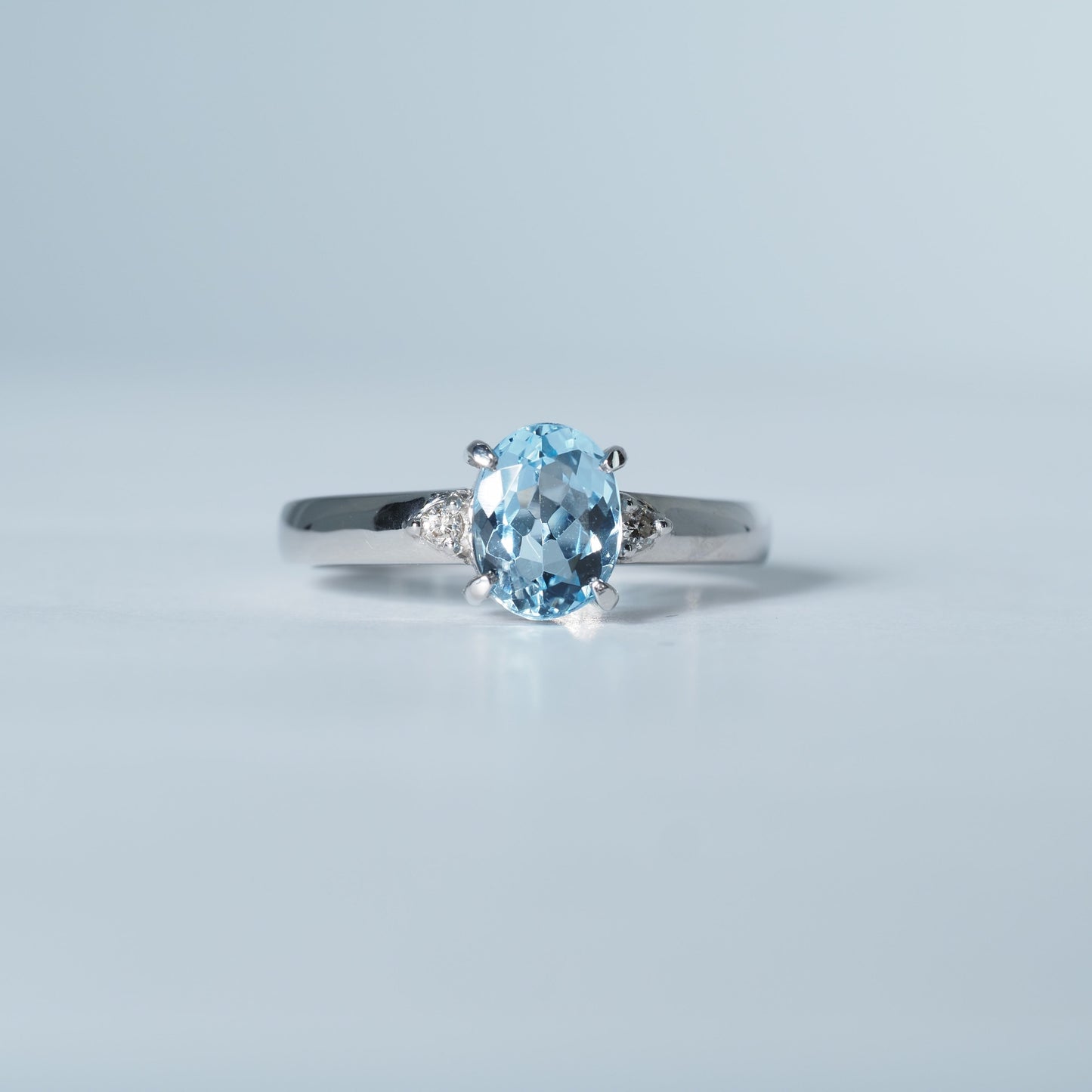 Pt900 アクアマリン リング #11