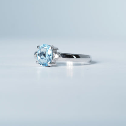 Pt900 アクアマリン リング #11