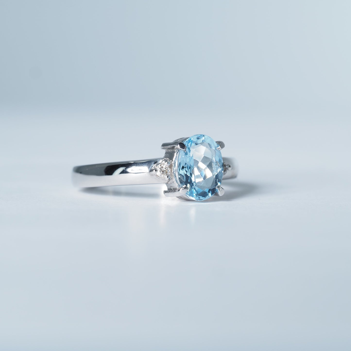 Pt900 アクアマリン リング #11