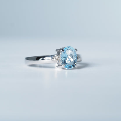 Pt900 アクアマリン リング #11