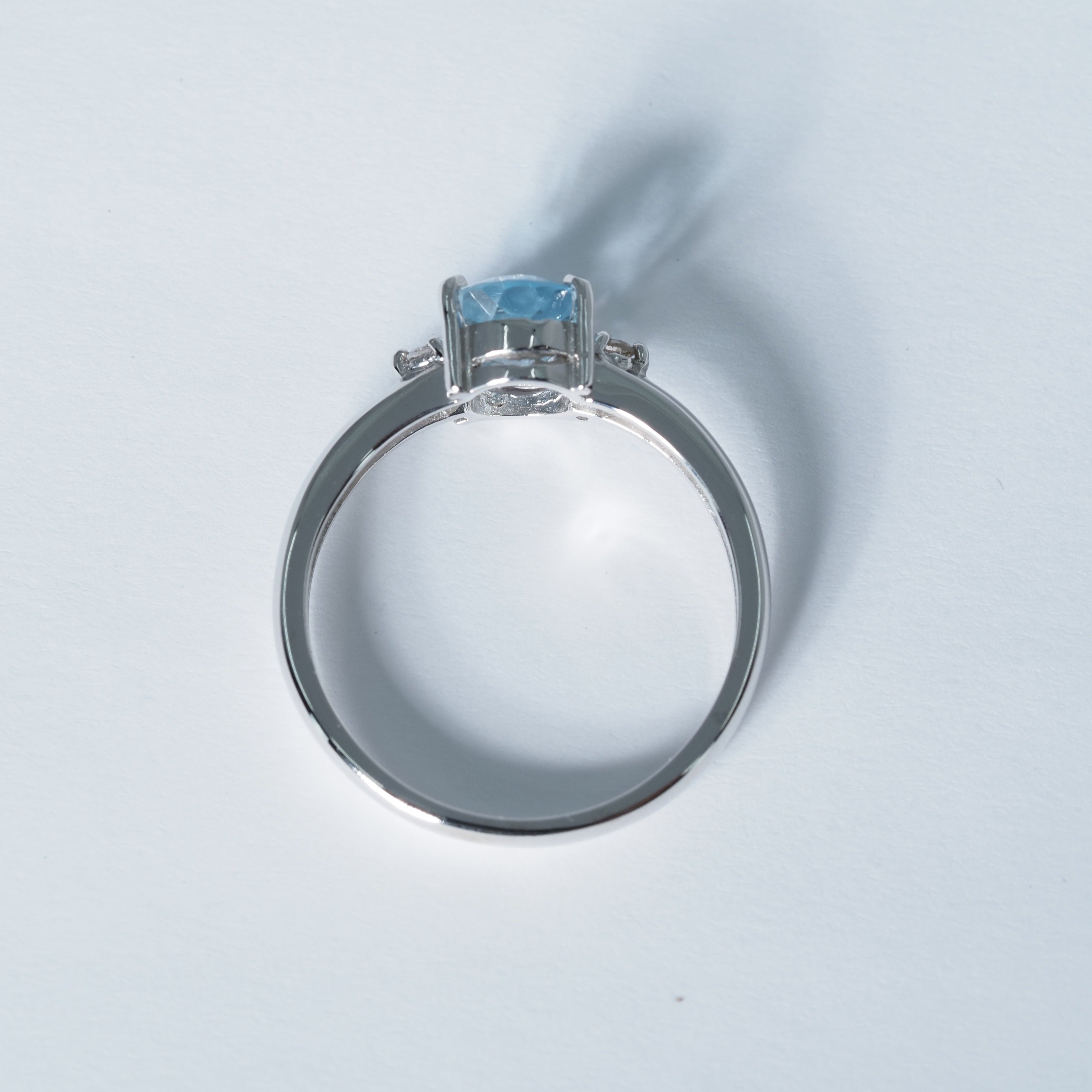 Pt900 アクアマリン リング #11 – ALINA