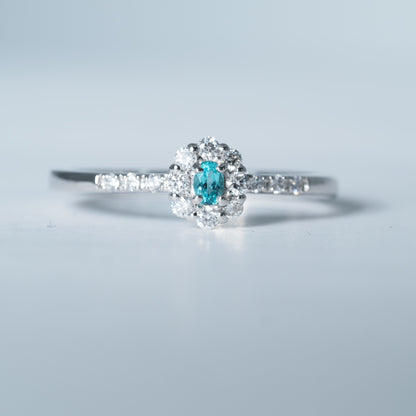 Pt950 パライバトルマリン リング #13