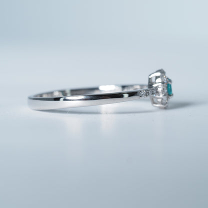 Pt950 パライバトルマリン リング #13