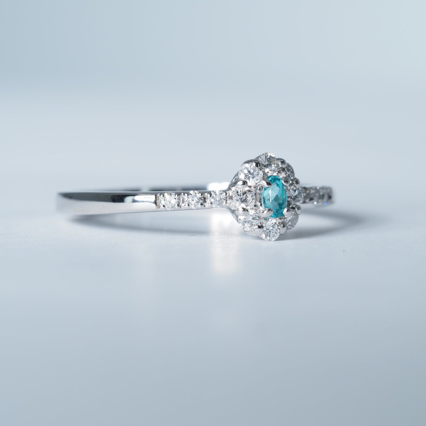 Pt950 パライバトルマリン リング #13