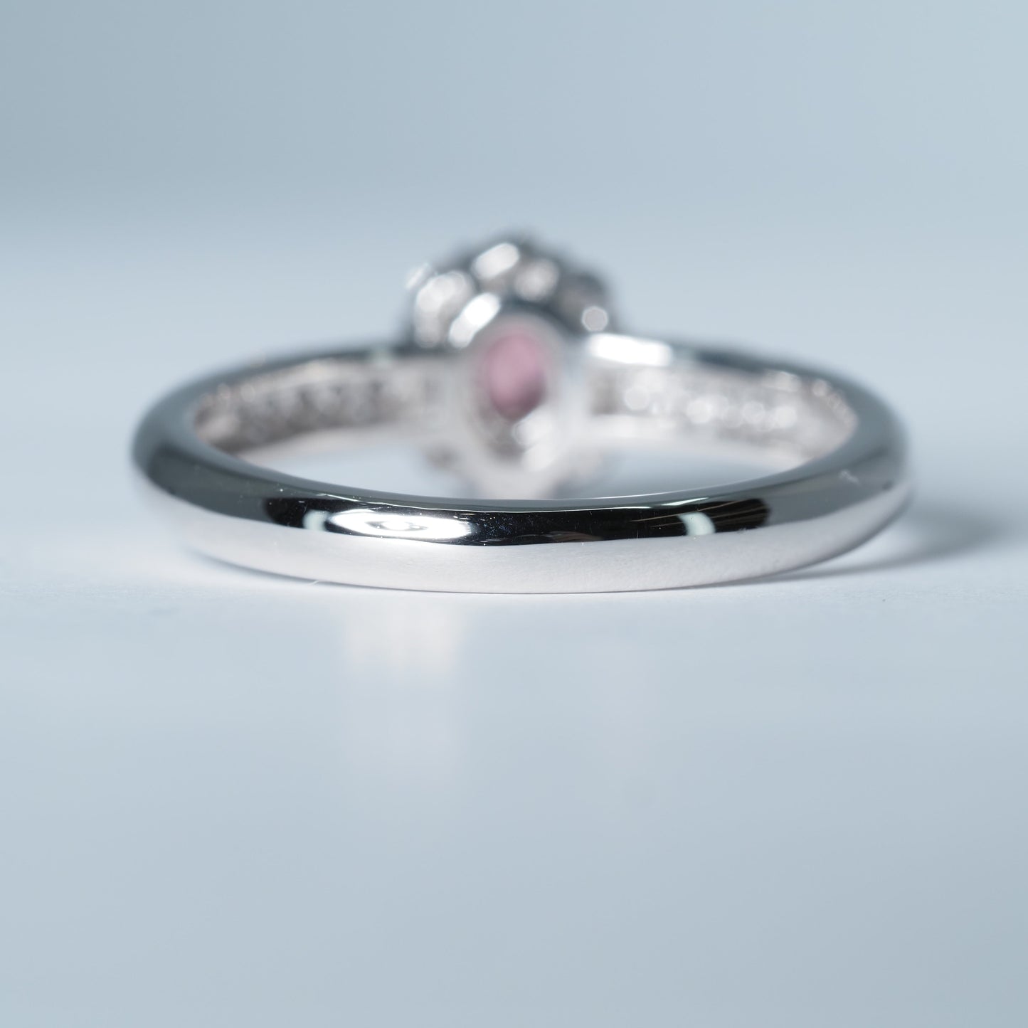 Pt900 パパラチアサファイア リング #12