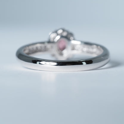 Pt900 パパラチアサファイア リング #12