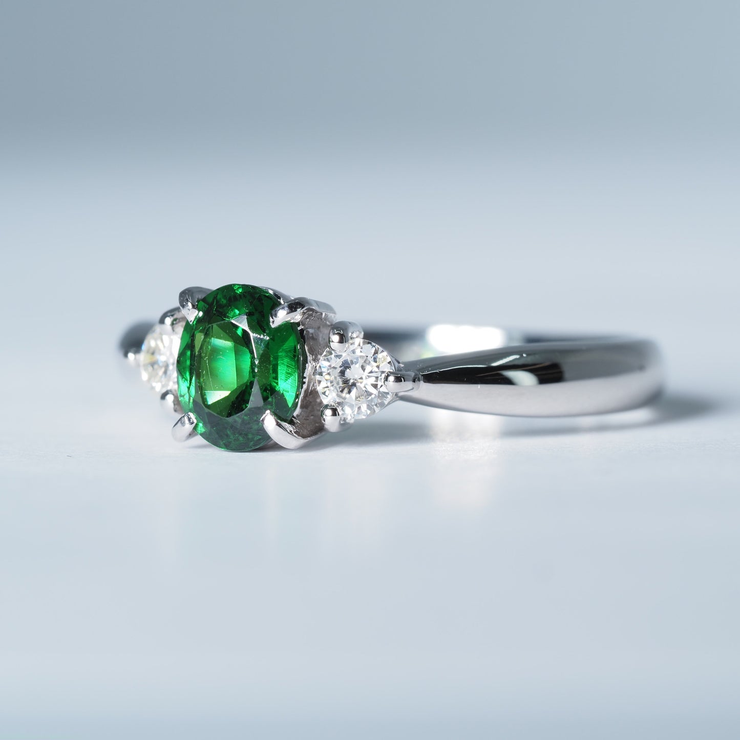 Pt900 ツァボライト リング #13