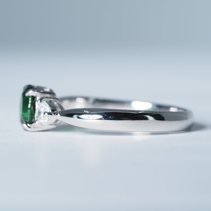 Pt900 ツァボライト リング #13