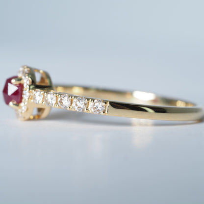 K18 ルビー ダイヤ リング #14