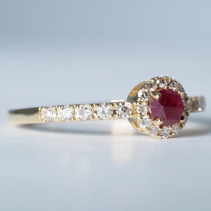 K18 ルビー ダイヤ リング #14