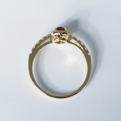 K18 ルビー ダイヤ リング #14