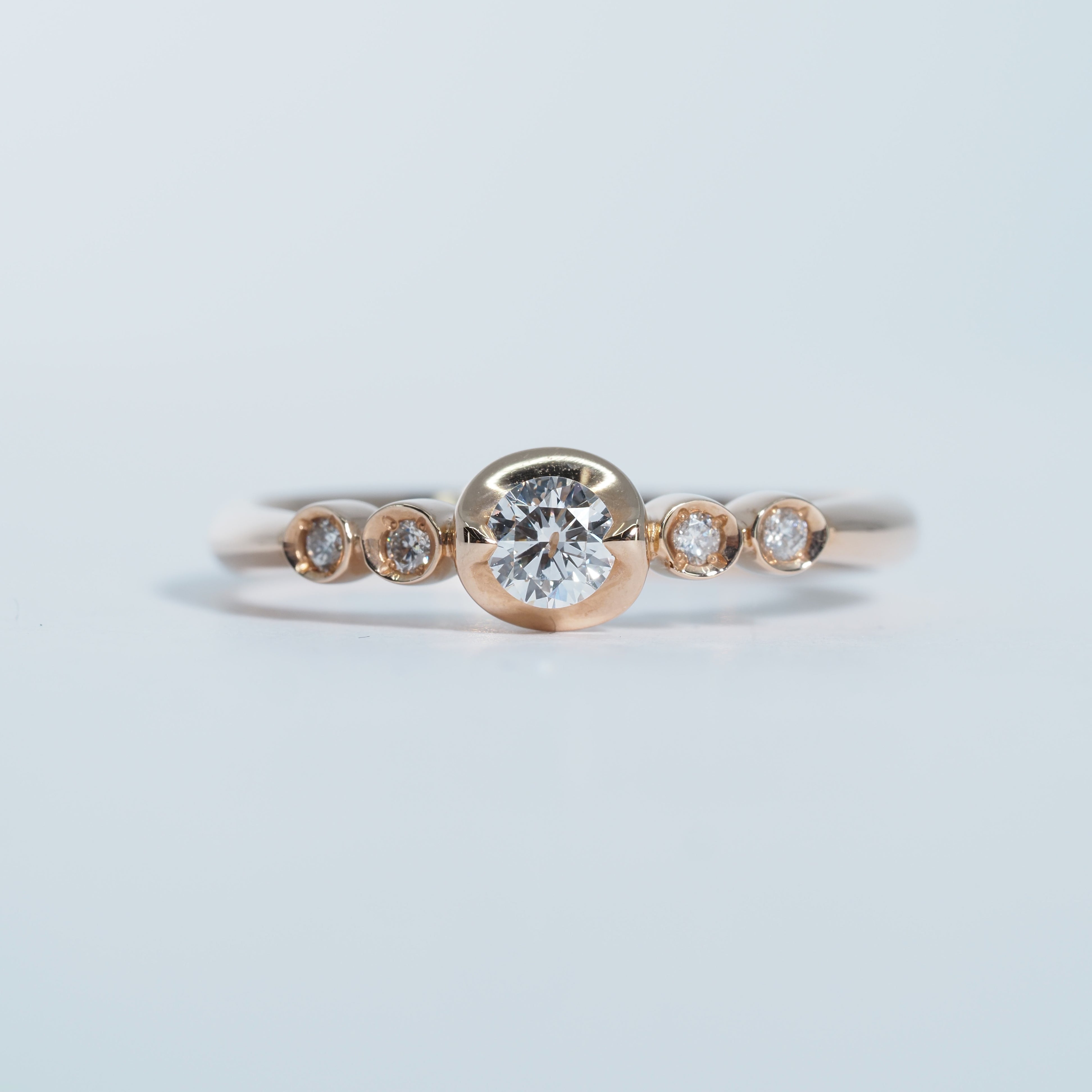 K18 ベゼル リング #13 – ALINA