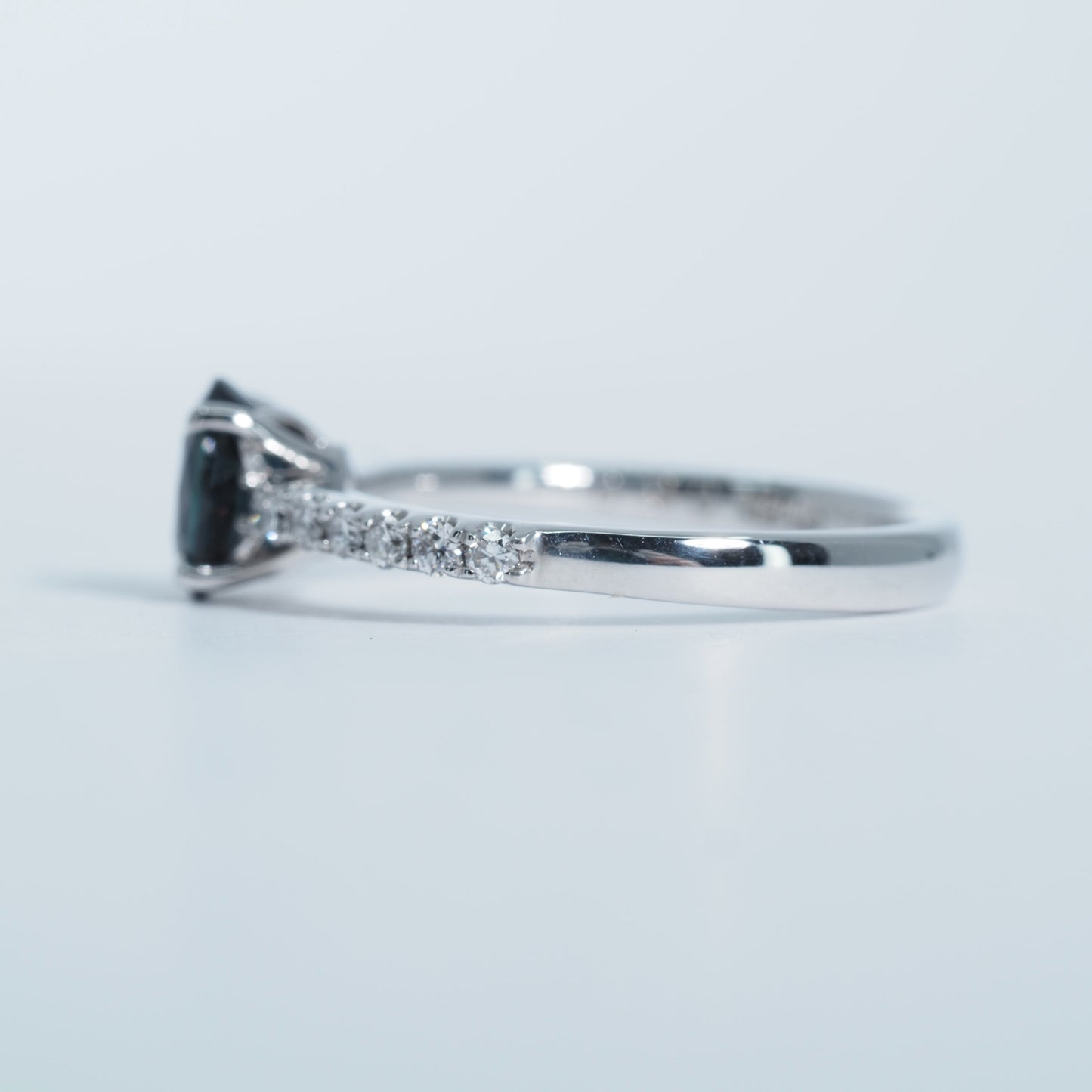 K18WG サファイア ダイヤ リング #8.5