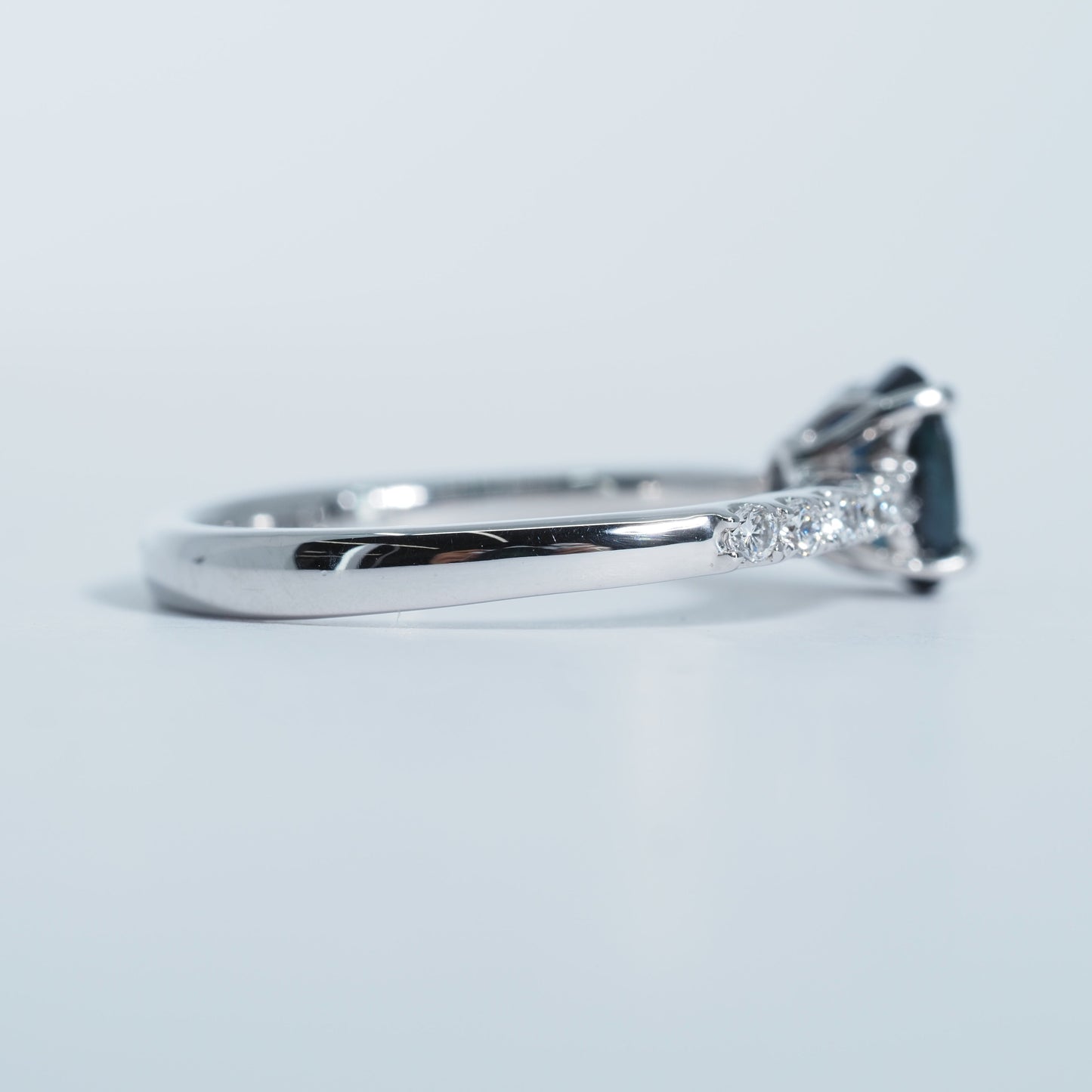 K18WG サファイア ダイヤ リング #8.5