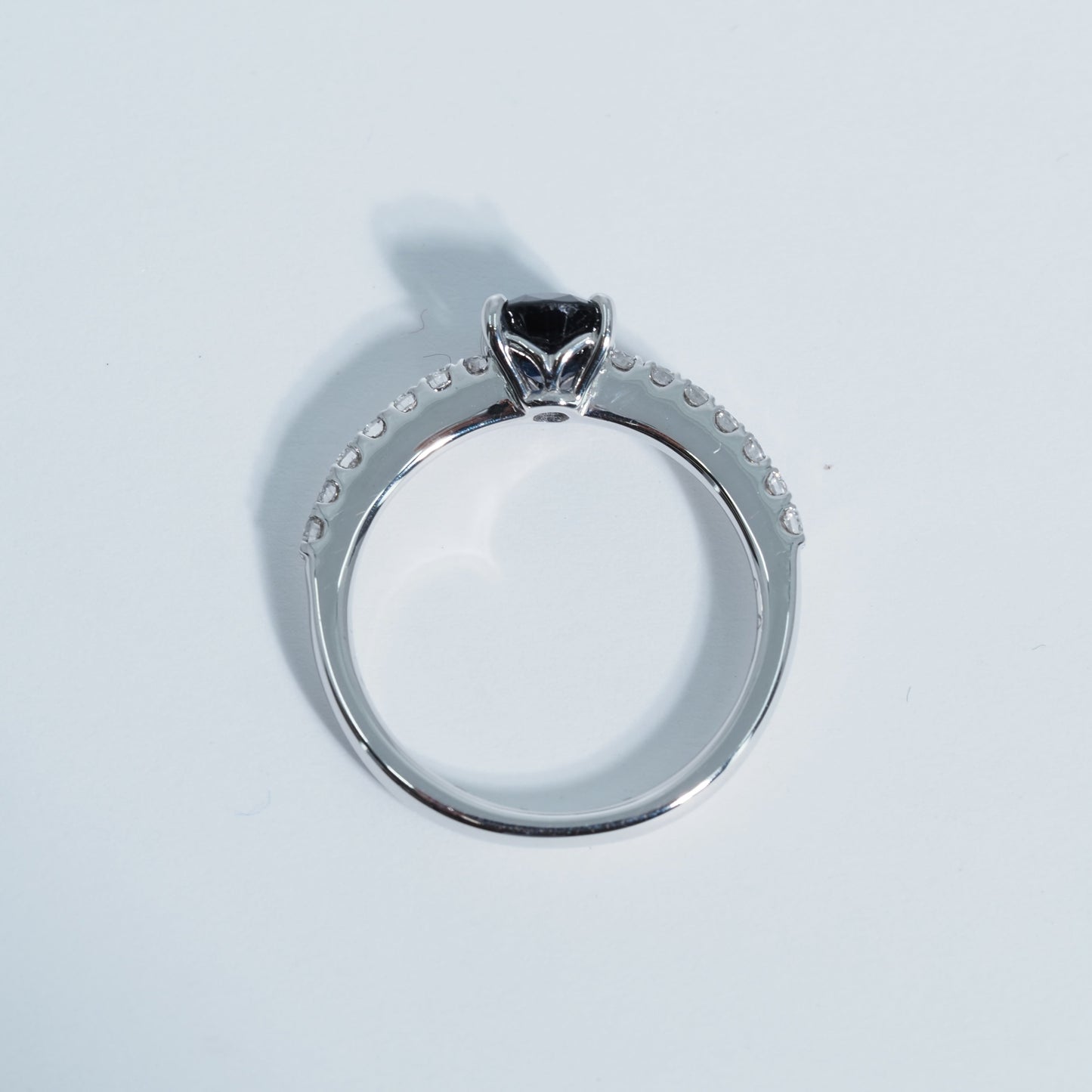 K18WG サファイア ダイヤ リング #8.5