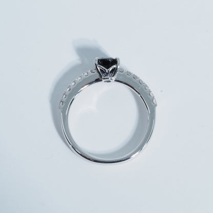 K18WG サファイア ダイヤ リング #8.5