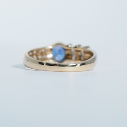 K18 アシンメトリー サファイア リング #9