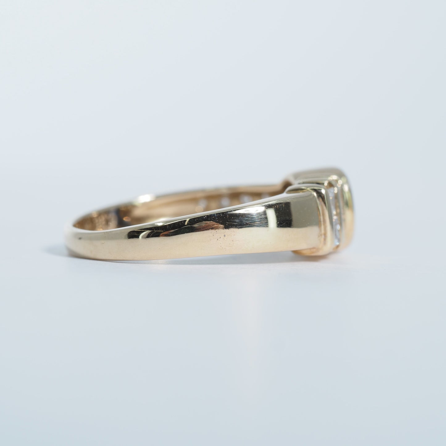 K18 アシンメトリー サファイア リング #9