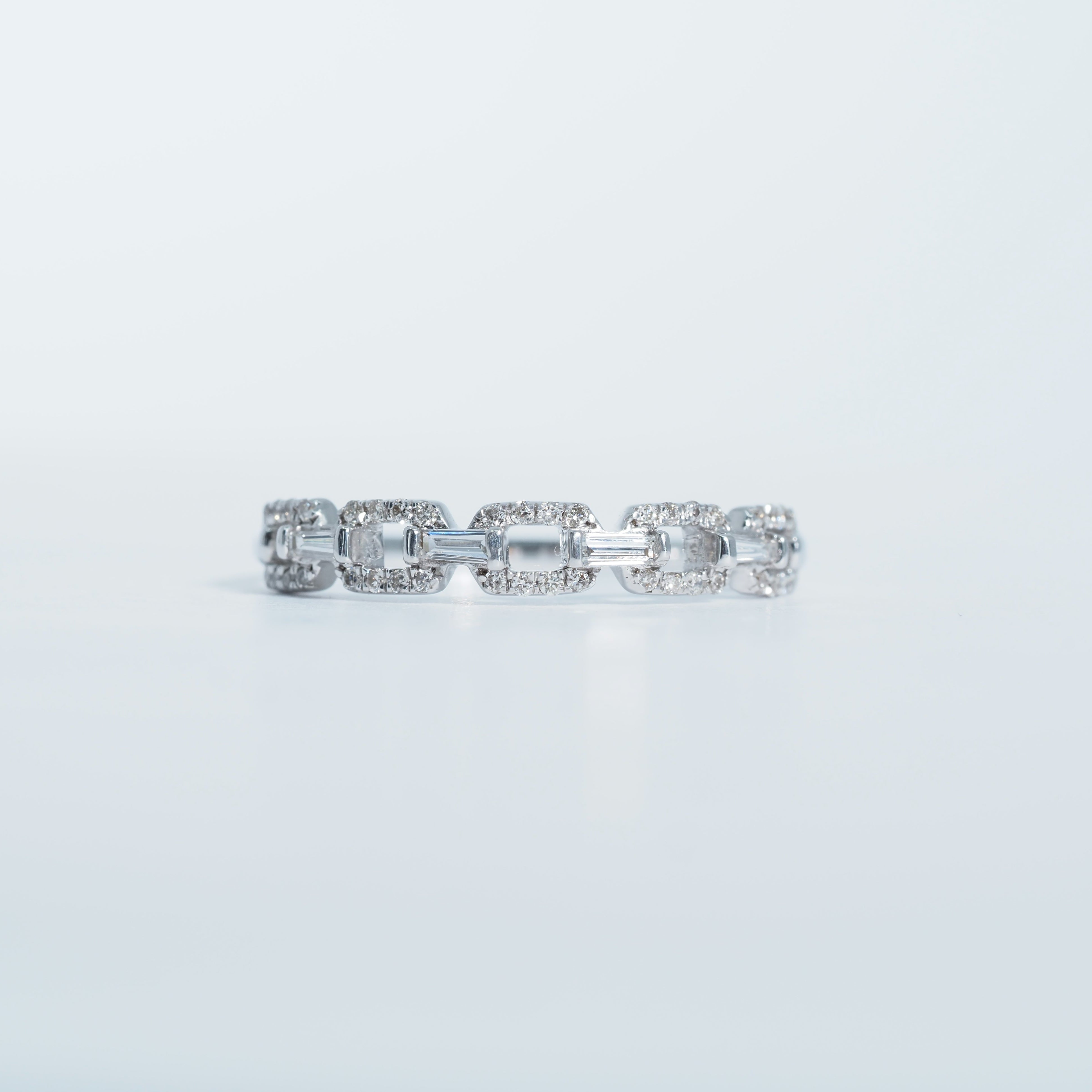 K18WG ダイヤ スクエアリング #15 – ALINA