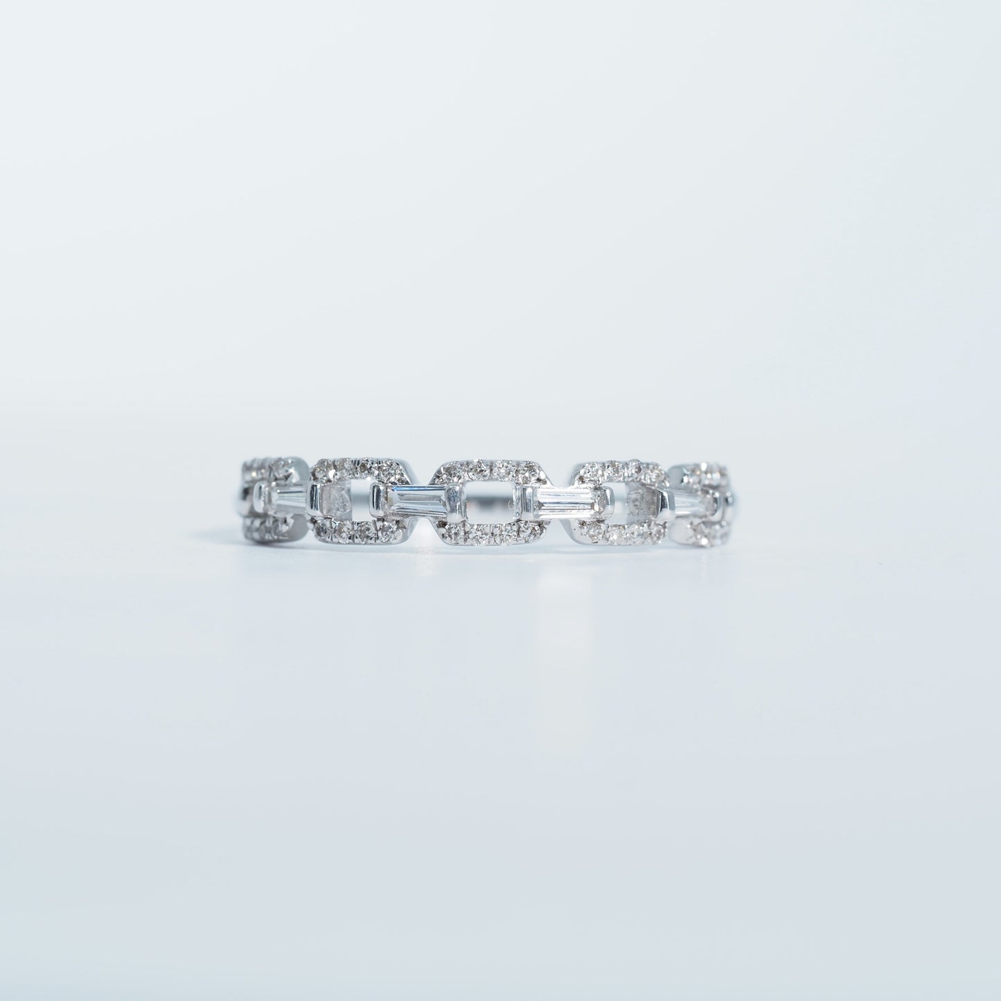 K18WG ダイヤ スクエアリング #15