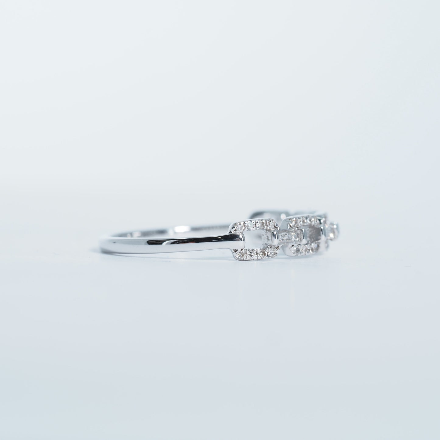 K18WG ダイヤ スクエアリング #15