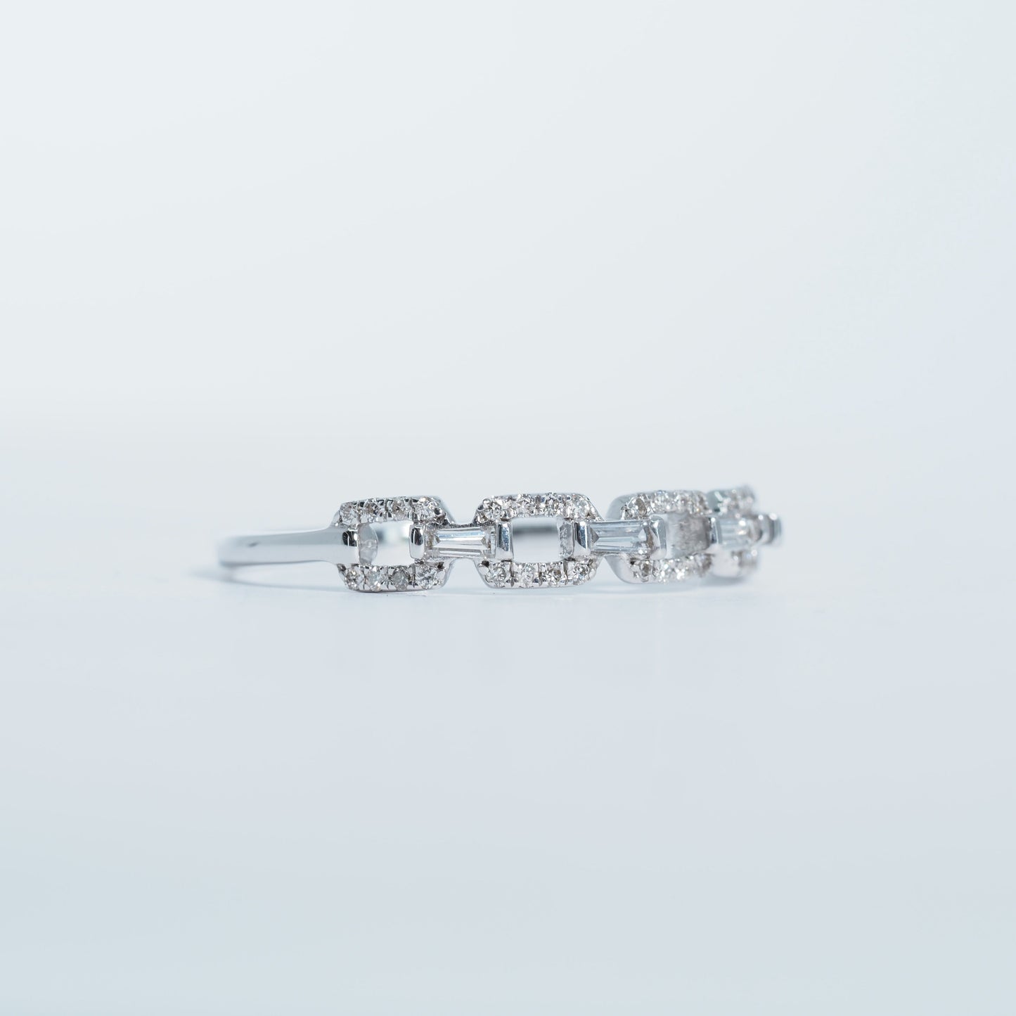 K18WG ダイヤ スクエアリング #15