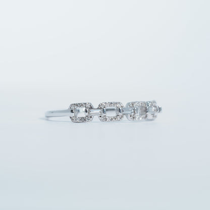 K18WG ダイヤ スクエアリング #15