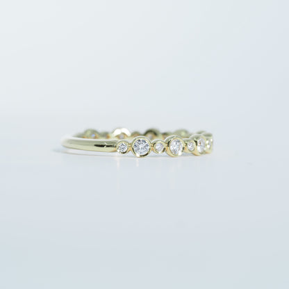 K18 ドロップ ダイヤ リング #12