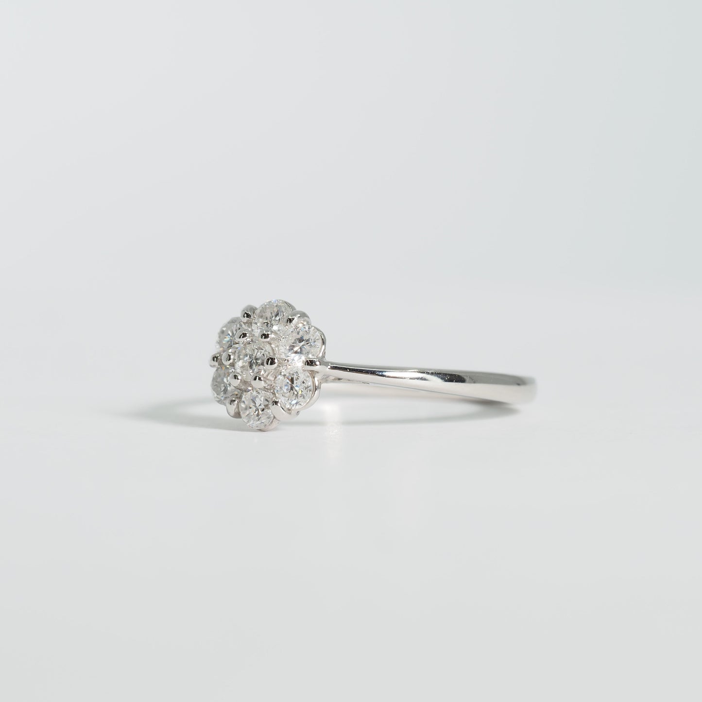 Pt900 スモールフラワー ダイヤ リング #11.5