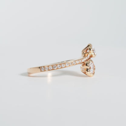 K18 クロス フラワー リング #11