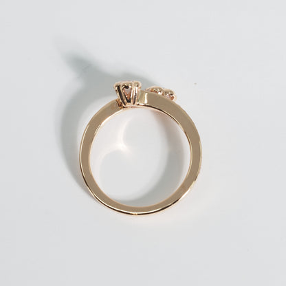 K18 クロス フラワー リング #11