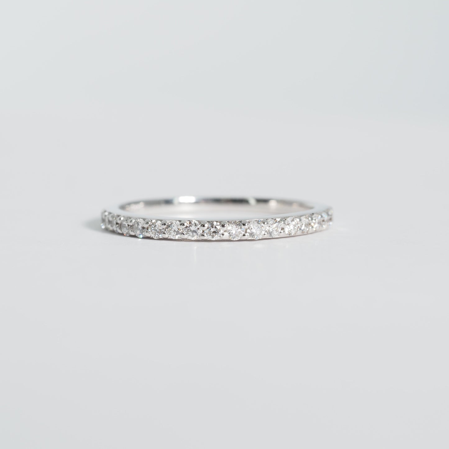 K18WG ハーフエタニティ ダイヤ リング #11