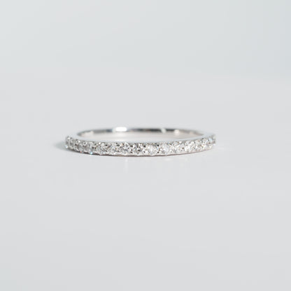 K18WG ハーフエタニティ ダイヤ リング #11