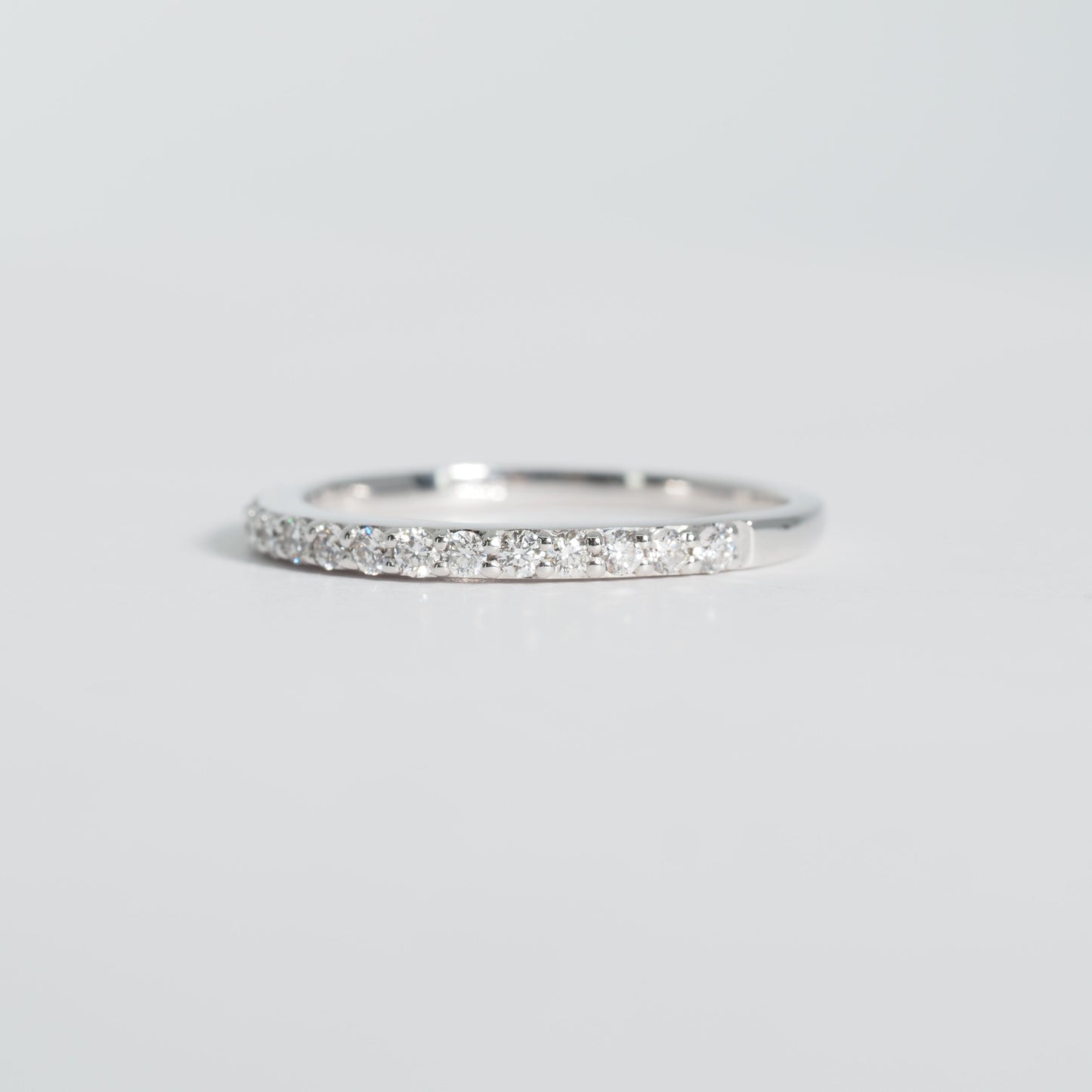 K18WG ハーフエタニティ ダイヤ リング #11