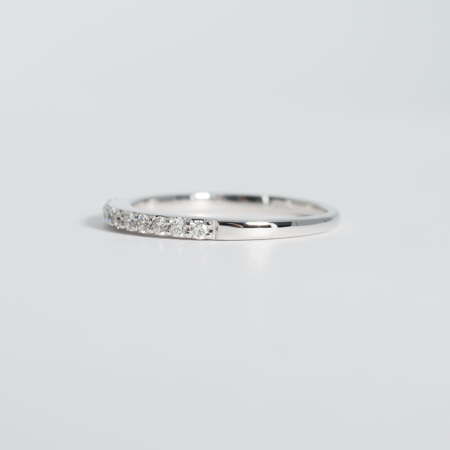 K18WG ハーフエタニティ ダイヤ リング #11