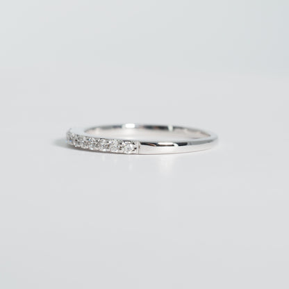 K18WG ハーフエタニティ ダイヤ リング #11